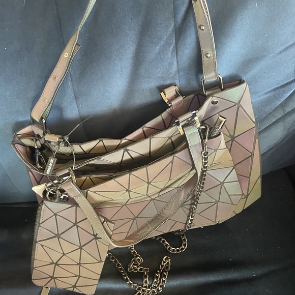 LOVEVOOK Holographic Reflective Tote Bag,Clutch Wallet, Shoulder Bags - Picture 12 of 12